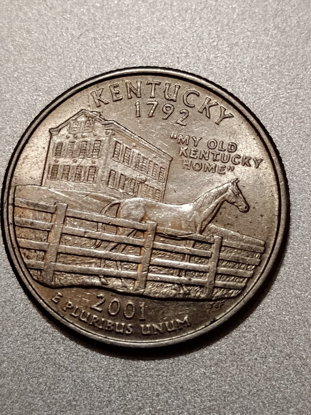 Coin 2001 P Quarter Dollar Kentucky 1972 Horse Image Circulated Collectable